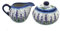 Blue Rose Polish Pottery Lavender Fields Sugar Bowl & Creamer