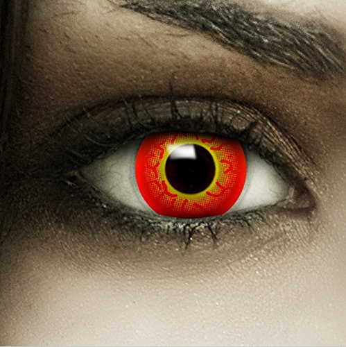 FXCONTACTS Lentilles de contact colorées Halloween TRYPHOBIE, 2 pièces (1 paire), sans correction, vision réduite à 60 %