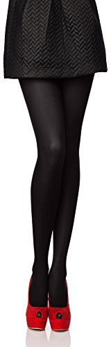 Antie Damen Mikrofaser Strumpfhose bunt blickdicht AN-123 80 DEN (Schwarz, L (40-44))