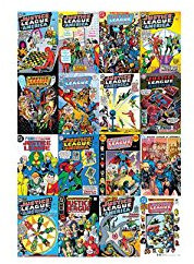 Maxi Poster DC Comics Justice League Cover Montage, Holz, Mehrfarbig