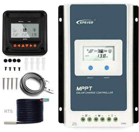 Epever MPPT Solarladeregler Tracer A 10A 20A 30A 40A + Fernanzeige MT-50 Solarladung Mit LCD-Display für solar Batterie Aufladen (40A)