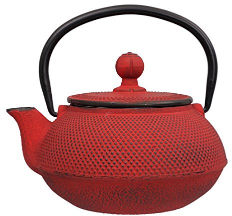 Tokio Design Studio Tee Wasserkocher, Gusseisen, rot, 0,6 Liter