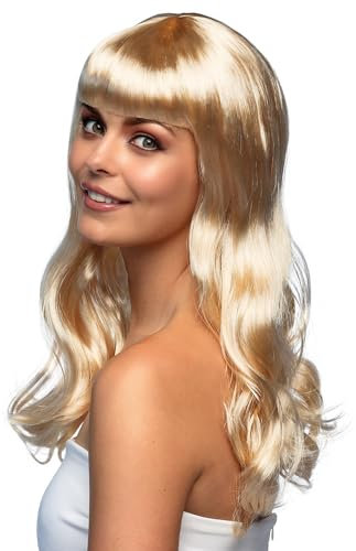 Boland - Perücke Chique, langes glattes Kunsthaar mit Pony, Frisur, EM, WM, Accessoire, Kostüm, Zubehör, Mottoparty, Karneval