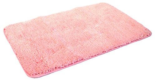 Kinzler J-10004/103 hochwertige Mikrofaser Badematte Uni, 50x80 cm, flusenfrei, pflegeleicht, Rose