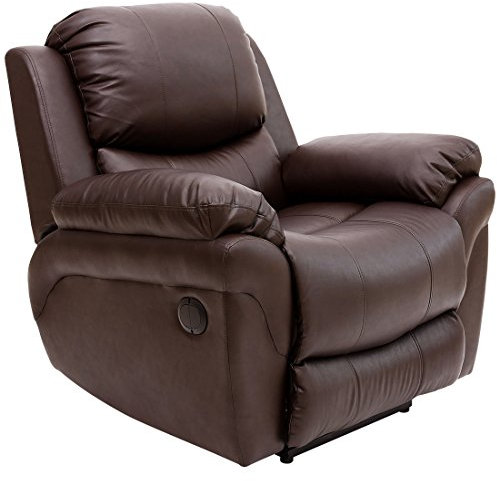 More4Homes (tm) MADISON ELECTRIC BONDED LEATHER AUTOMATIC RECLINER ARMCHAIR SOFA HOME LOUNGE CHAIR (Brown)