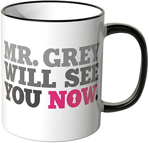 WANDKINGS® Tasse, Spruch: MR. Grey Will See You Now - SCHWARZ