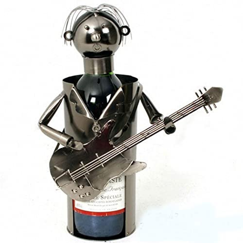 Porte bouteille design et original - Guitariste - Coloris GRIS