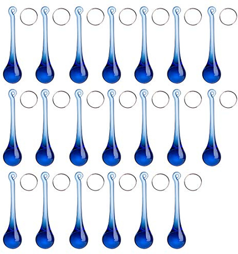 LONGWIN 20pcs Crystal Teardrop Chandelier Pendant Parts Wedding Party Christmas Tree Decorations Ornaments