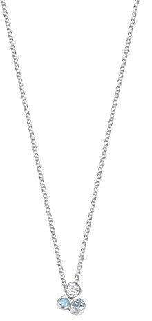 ESPRIT Damen-Kette mit Anhänger JW50093 925 Silber rhodiniert Glas türkis 45 cm - ESNL93193D420