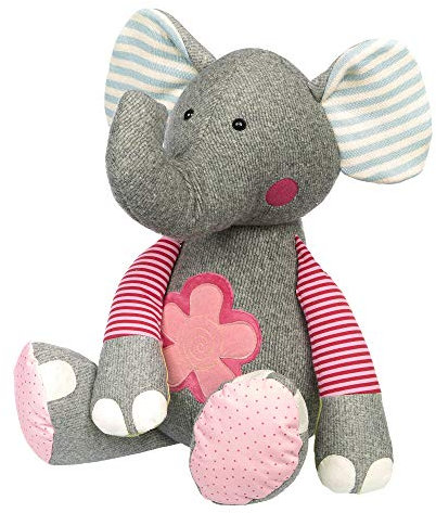 SIGIKID 38748 Elefant XXL Patchwork Sweety Mädchen und Jungen Kuscheltier empfohlen ab Geburt mehrfarbig