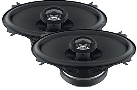 Hertz DCX 460.3 – Altavoces coaxiales de Coche de 2 vías de 4x6 con Tweeter de cúpula Pei y Cono de Papel tratado para reproducción Lineal, 120 W Pico