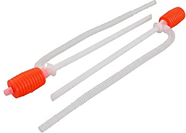 Dapetz ® Syphon Pump Manual Hand Set of 2 – Liquid Extractor for Fuel, Oil, Water & More – Quick Release Vent Cap, Ergonomic Hose, 6.5L/Min Flow Rate, Heat & Cold Resistant
