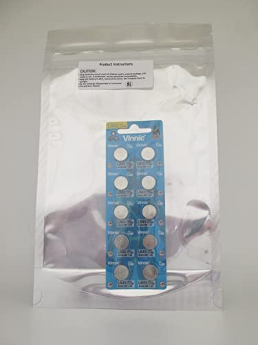 10 x Vinnic Größe LR43 V386 386 AG12 Watch L1142 Alkaline Batterie