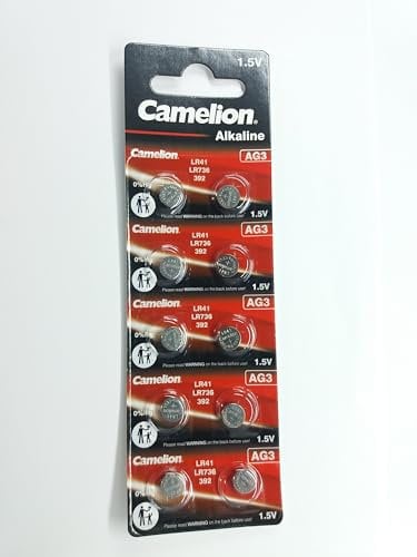 10 x AG3 384 Alkaline Coin Cell Button 1.5v Battery