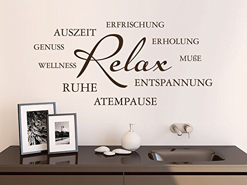 KLEBEHELD® Wandtattoo Relax Wortwolke