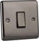Black Nickel 1 Gang 10a Light Switch - Definition Range D01BN