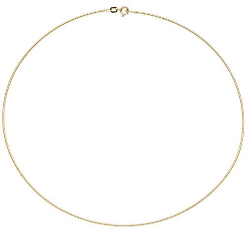 Jobo Damen-Halsreif aus 925 Sterling Silber vergoldet 1,1 mm 45 cm