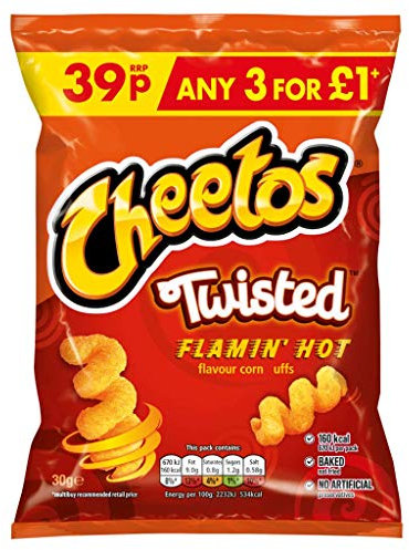 Cheetos Twisted Flamin' Hot Snacks, 12 x 30 g