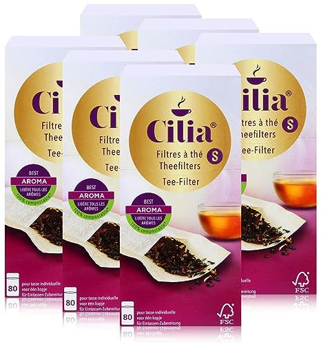 CILIA Teefilter 80 Stk. Grösse S ohne Halter verwendbar (6er Pack)