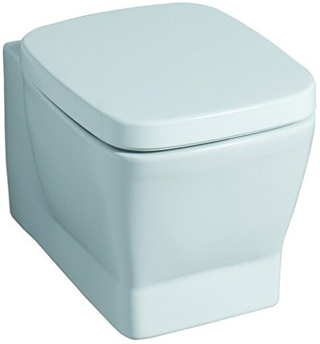 Toilettendeckel / WC – Sitz Silk | mit Deckel, Scharniere aus Messing, verchromt, mit Absenkautomatik, weiß | Material: Duroplast, Breite: 368 mm, Tiefe: 448 mm, Gewicht: 3,0 kg
