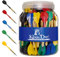 Kings Dart Softdartpfeile-Set | 100 robuste Dartpfeile für elektronische Dartscheiben | 100% Messing-Barrel, Longlife-Spitzen, Flights u. Schaft aus Kunststoff | 16g | L: 15 cm | Bunt