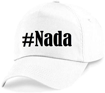 Reifen-Markt Base Cap Hashtag #Nada Größe Uni Farbe Weiss Druck Schwarz