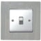 Focus Plastics SINGLE LIGHT SWITCH SOCKET COLOURED ACRYLIC SURROUND FINGER PLATE - BUY 2 GET EXTRA 1 FREE (10 COLOURS) (Grey)