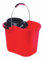 Maya Cubo para fregona con Escurridor y Asa Metal color rojo capacidad 16 L - 09085 -