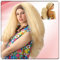 Karneval Spielzeug rasta PerŸcke blonde 02868 c / Band Umschlag