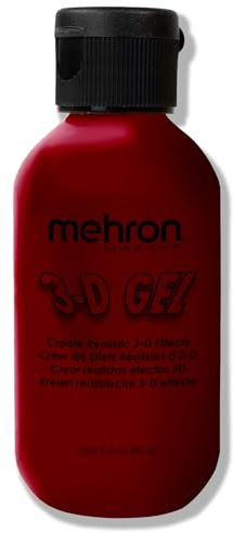 Mehron Make-up 3-D Gel | Gelatine-Special-FX-Make-up | Halloween-FX-Make-up & Narbengel | Kunsthaut für Bühne, Film, Theater, Cosplay und Halloween (60 ml, Blood Red)