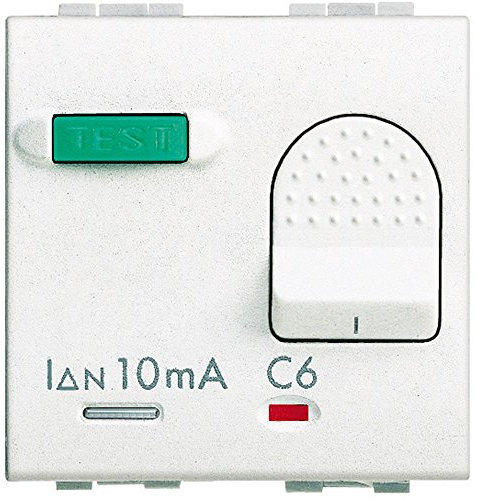 Bticino livinglight - Diferencial light 1 polo+neutro 16a 10ma 2 módulos