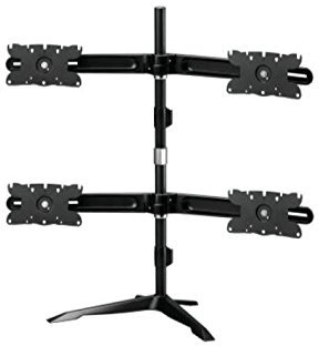 Amer Mounts AMR4S32: Large Quad Monitor Mount - Desk Stand - Displays up to 4/Four 32 inch Screens