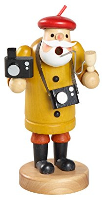 HGS Räuchermännchen, Motiv: Fotograph, Höhe ca. 18 cm, Keramik, Gelb