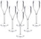 AIOS Set of 6 Champagne Flutes. Polycarbonate. Looks Like Real Glass but Unbreakable Plastic. Ideal for Picnics, on The Beach, Outdoor Pool, BBQ, Garden. Washable and Reusable. Dishwasher Safe