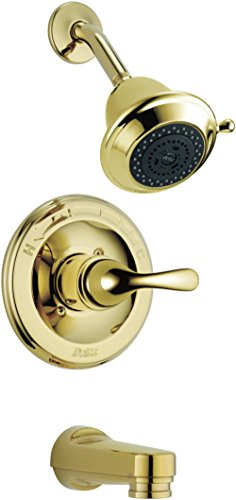 Delta Faucet T13420-PBSHCPD Classic MonitorR 13 Serie Badewannen- und Duschgarnitur, Messing poliert