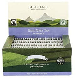 Birchall Fairtrade Earl Grey 100 Tagged Teabags (Pack of 4, Total 400 Teabags)