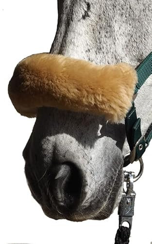 Engel Reitsport | Nasenschoner für Halfter aus Lammfell Nase-CAM Camel Hellbraun