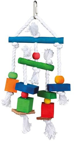 Trixie Holzspielzeug mit Leder und Seil, 24 cm