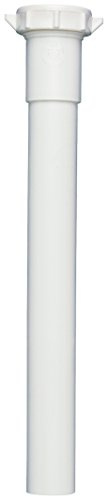 Plumb Pak PP945W Extension Tube, 1-1/4 in Dia X 12 in L, Slip Joint, Plastic, 1 1/4 x 12, White