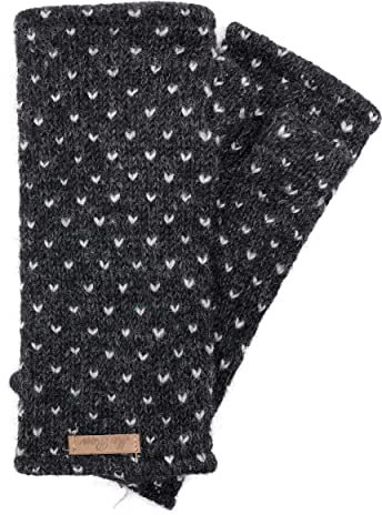 McRon Damen Gestrickte Pulswärmer Ines Anthrazit 9597