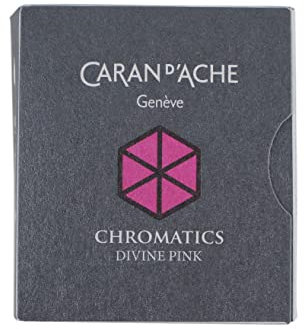 Caran d'Ache Lot de 6 cartouches d'encre Chromatics Rose