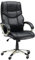 HOMCOM Bürosessel Chefsessel mit Wippfunktion Bürostuhl Schreibtischstuhl Ergonomischer Drehstuhl Sportsitz Hoher Rückenlehne Schwarz Kunsterleder Metall 70 x 58 x 114–124 cm