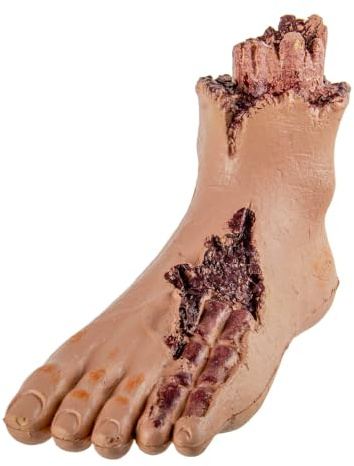 Horror-Shop Ausgerissener, blutiger Fuß eines Zombies