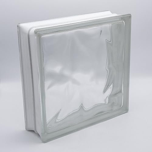 Basic Glasbaustein Wolke klar glänzend 30x30x10cm - 2 Stück