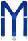 DonDon Kinder Hosenträger blau 2 cm schmal längenverstellbar für eine Körpergröße von 80 cm bis 110 cm bzw. 1-5 Jahre