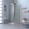 Kiamami Valentina Cabina de Ducha semicircular 90x90 h195 perfiles Transparentes Puertas Planas correderas | Fly
