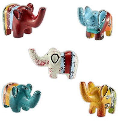 Budawi® Elefant Figur Glückselefant aus Speckstein in verschiedenen Ausführungen (1 Stück)