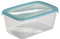 Curver 180690 Fresh'N Go-Contenitore ermetico per Alimenti, Rettangolare, in Polipropilene Trasparente/Blu, Polipropilene, Trasparente/Blu, 3L