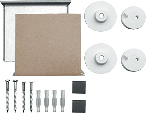 ASW Spiegelbefestigung - Unsichtbar, Knopf, Kunststoff oder Metall, silver/black, 1,6 m², 1 Count