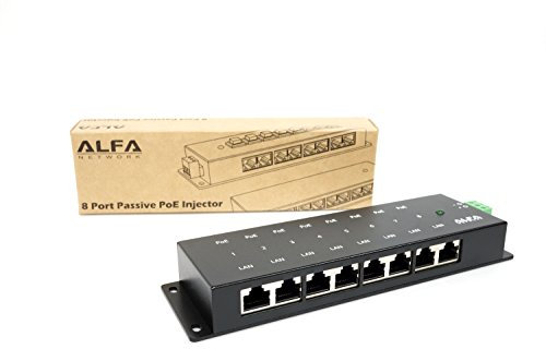 Alfa Network Alfa Inyector POE Pasivo de 8 puerto Gigabit APOE08G